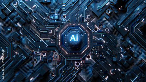 a silicon chip with the word ai