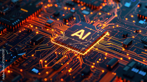 a silicon chip with the word ai