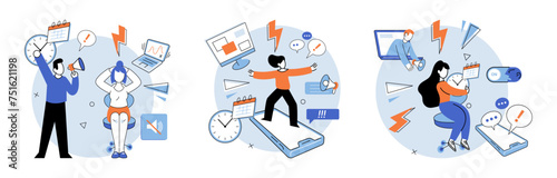 Stress at work vector illustration. Excessive stress at work can lead to unhappiness and negatively impact overall well being Worries and professional challenges can contribute to feelings sadness