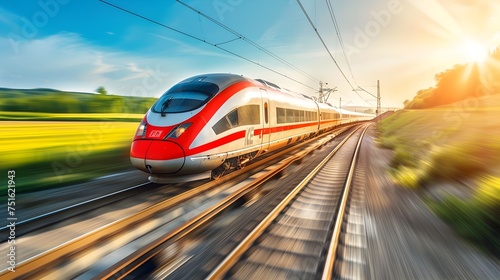 High-Speed Train in the German Countryside A Symbol of Progress and Innovation