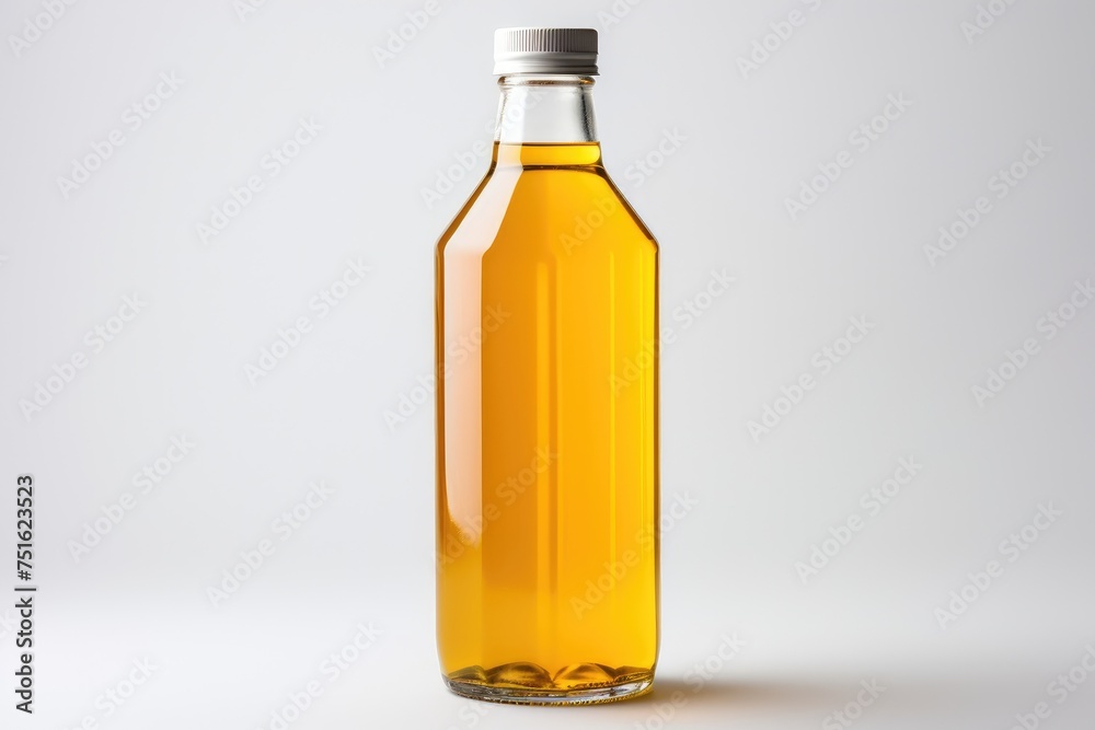 Plastic bottle of fresh apple juice on white background isolated Plastic bottle of fresh apple juice on white background isolated