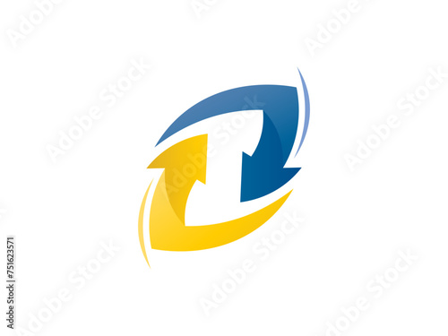 Abstract business logo icon design template with arrow. arrow logo design vector