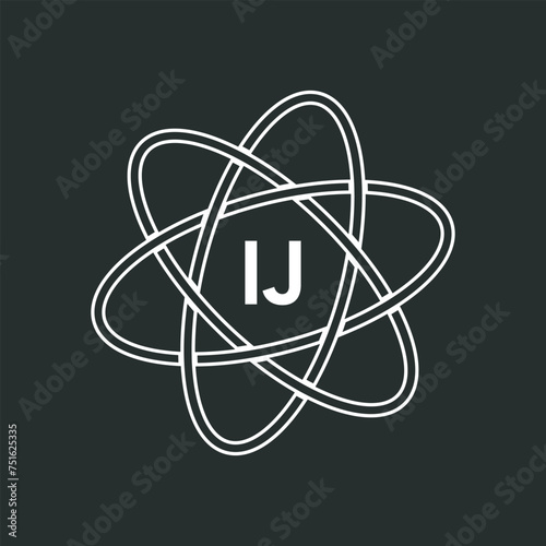 IJ letter logo design on white background. IJ logo. IJ creative initials letter Monogram logo icon concept. IJ letter design