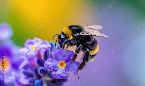 bee in the summer background. © Daniela