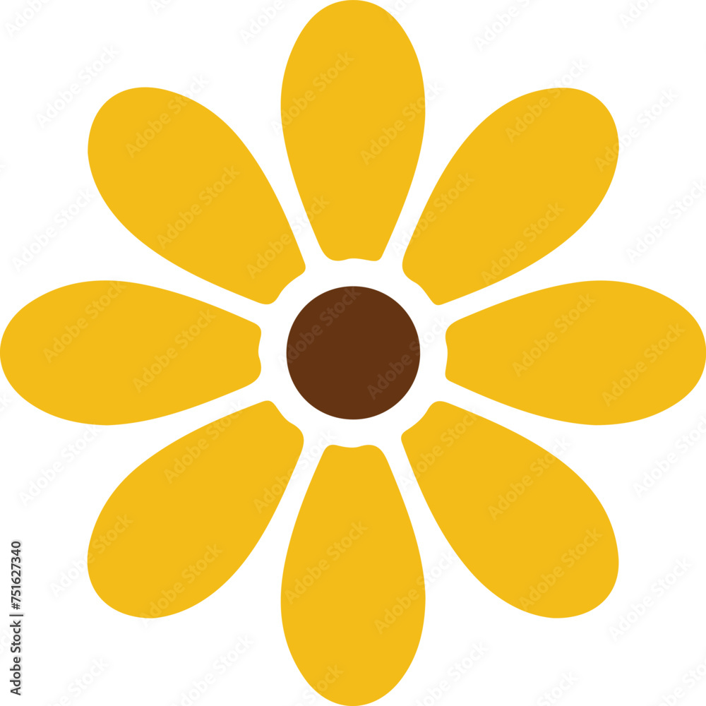 Flower clip art design on plain white transparent isolated background for card, shirt, hoodie, sweatshirt, apparel, tag, mug, icon, poster or badge Flower clip art design on plain white transparent isolated background for card, shirt, hoodie, sweatshirt, apparel, tag, mug, icon, poster or badge