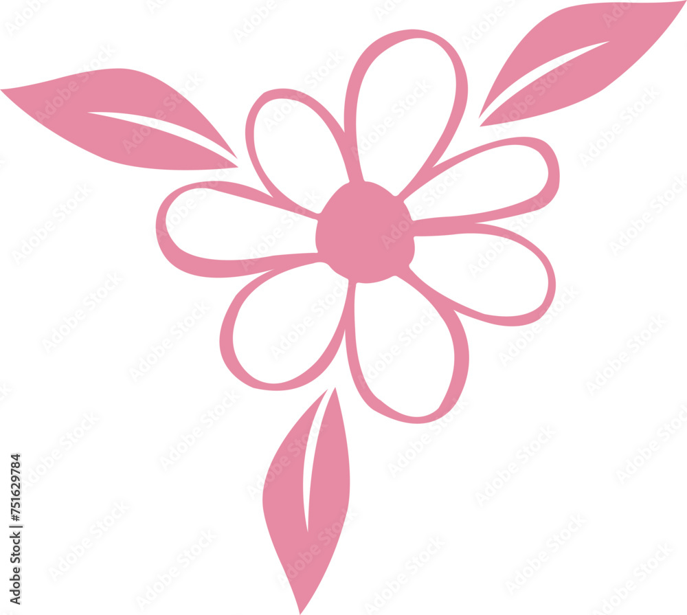 Flower clip art design on plain white transparent isolated background for card, shirt, hoodie, sweatshirt, apparel, tag, mug, icon, poster or badge Flower clip art design on plain white transparent isolated background for card, shirt, hoodie, sweatshirt, apparel, tag, mug, icon, poster or badge