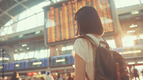 Airport Adventures, Confused Traveler in Morning Light © M.Gierczyk