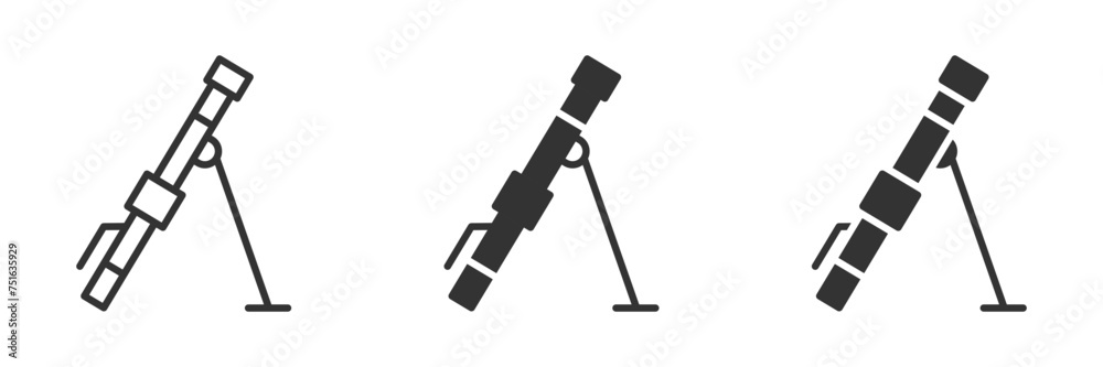 Mortar Weapon Icon. Vector Illustration Mortar Weapon Icon. Vector Illustration