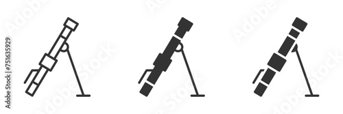 Mortar Weapon Icon. Vector Illustration