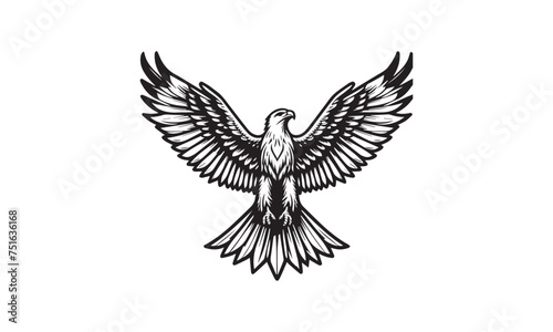eagle with wings, eagle Bald, eagle falcon, eagle flying logo design 