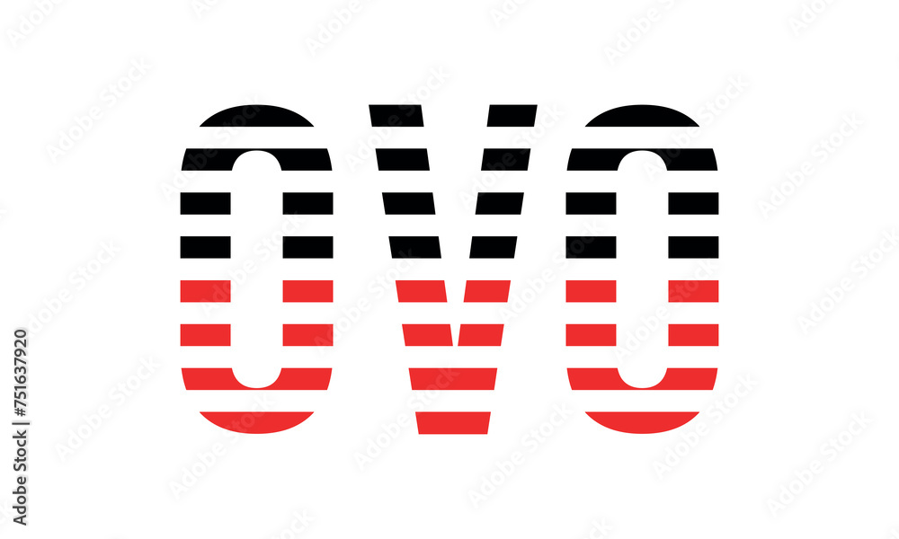 Obraz premium OVO three initial letter iconic line negative space minimal logo design vector template. monogram, abstract, wordmark, business, typography, minimalist, brand, company, flat, modern, unique, simple