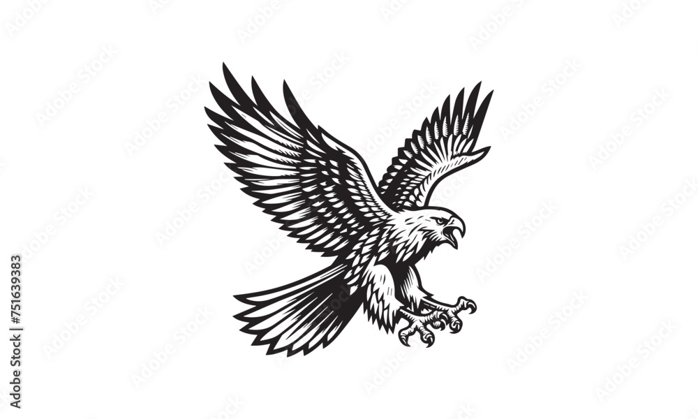 Fototapeta premium eagle with wings