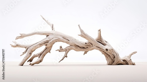 Beautiful winding driftwood for product photography. Grape branch on a table with beautiful sunlight, photo. High quality photo