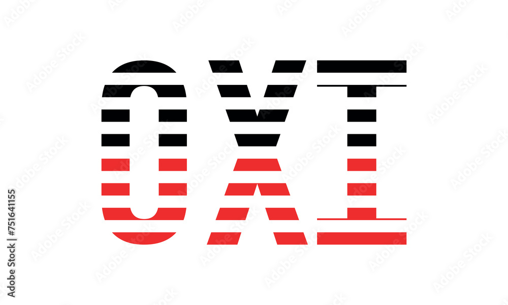 OXI three initial letter iconic line negative space minimal logo design vector template. monogram, abstract, wordmark, business, typography, minimalist, brand, company, flat, modern, unique, simple
