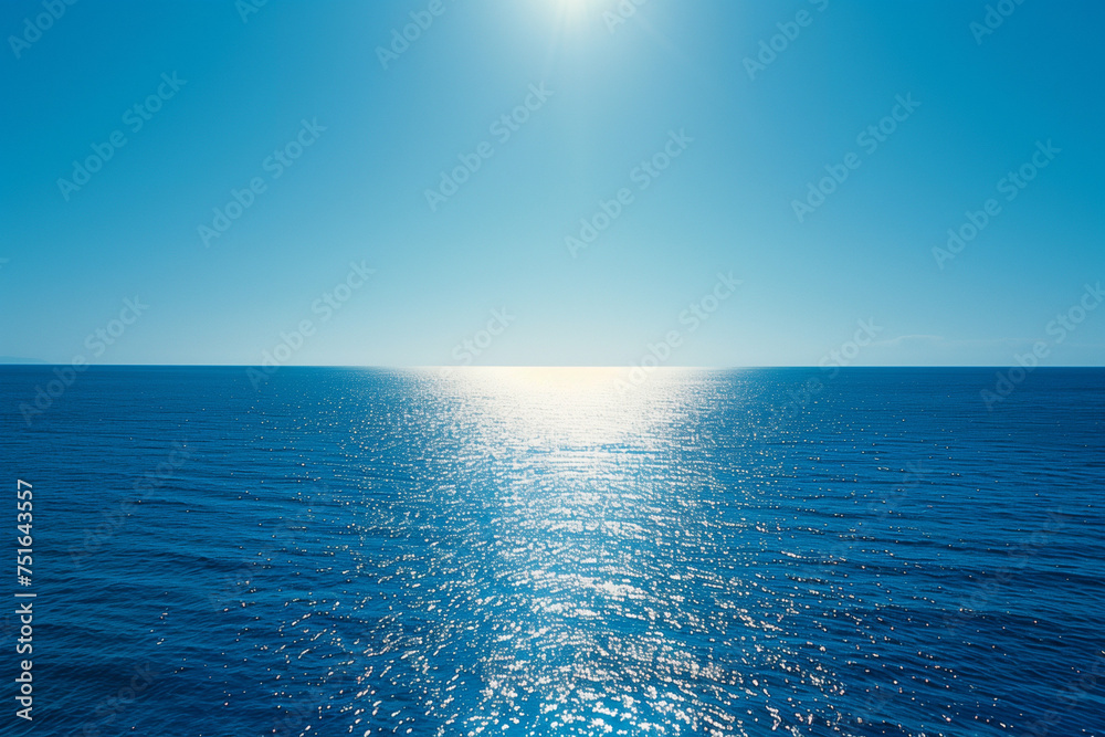 Obraz premium 海、地平線、3D CG