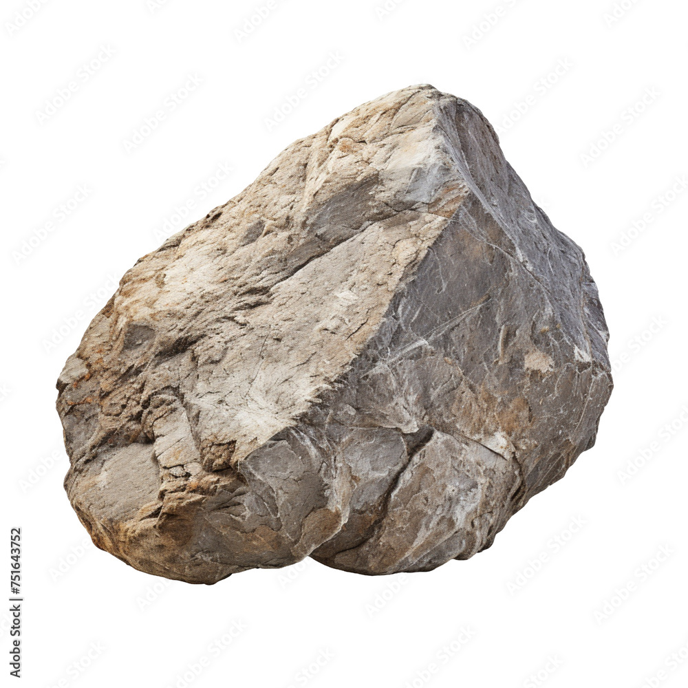 A large rock stone isolated on transparent background A large rock stone isolated on transparent background