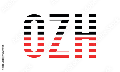 OZH three initial letter iconic line negative space minimal logo design vector template. monogram, abstract, wordmark, business, typography, minimalist, brand, company, flat, modern, unique, simple