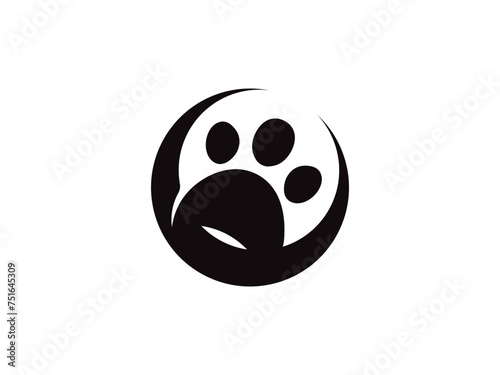 dog paw vector footprint icon