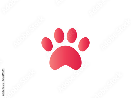 dog paw vector footprint icon