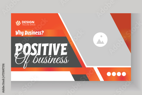 business YouTube thumbnail design web banner template