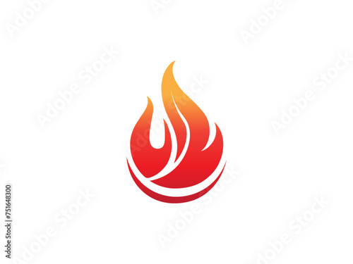 fire logo icon design template elements. Fire flame vector icons