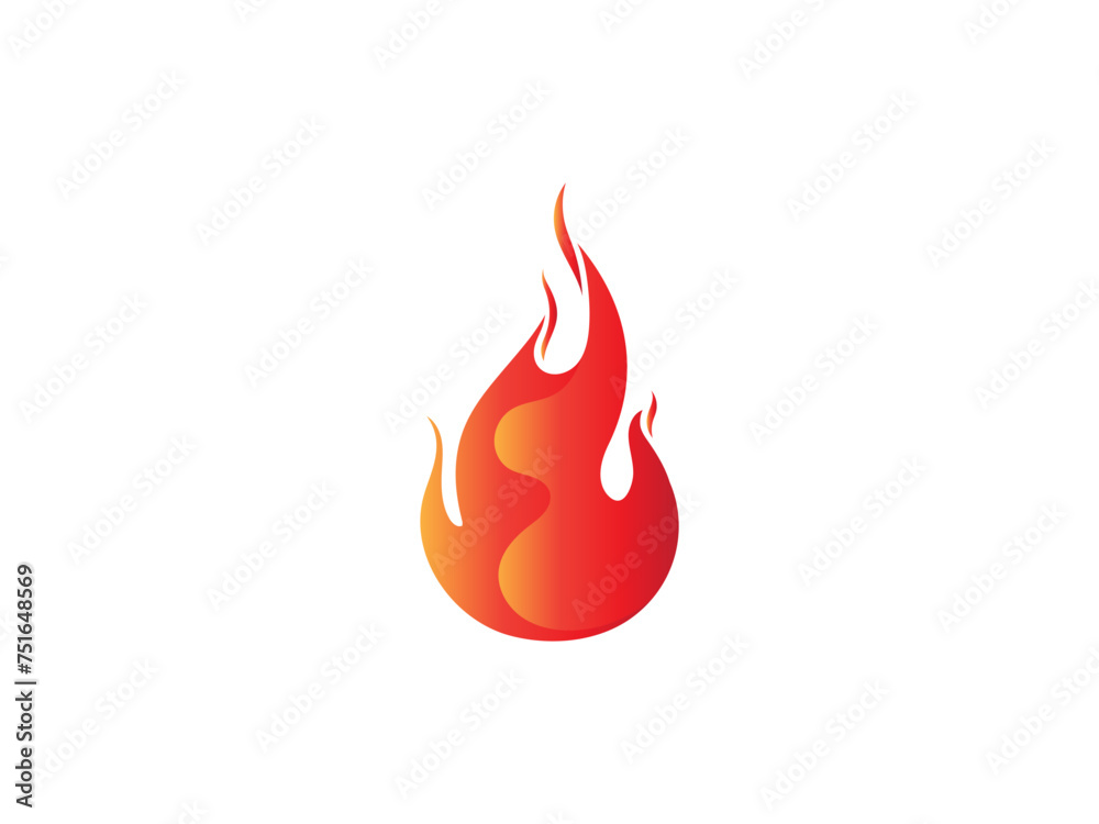 fire logo icon design template elements. Fire flame vector icons