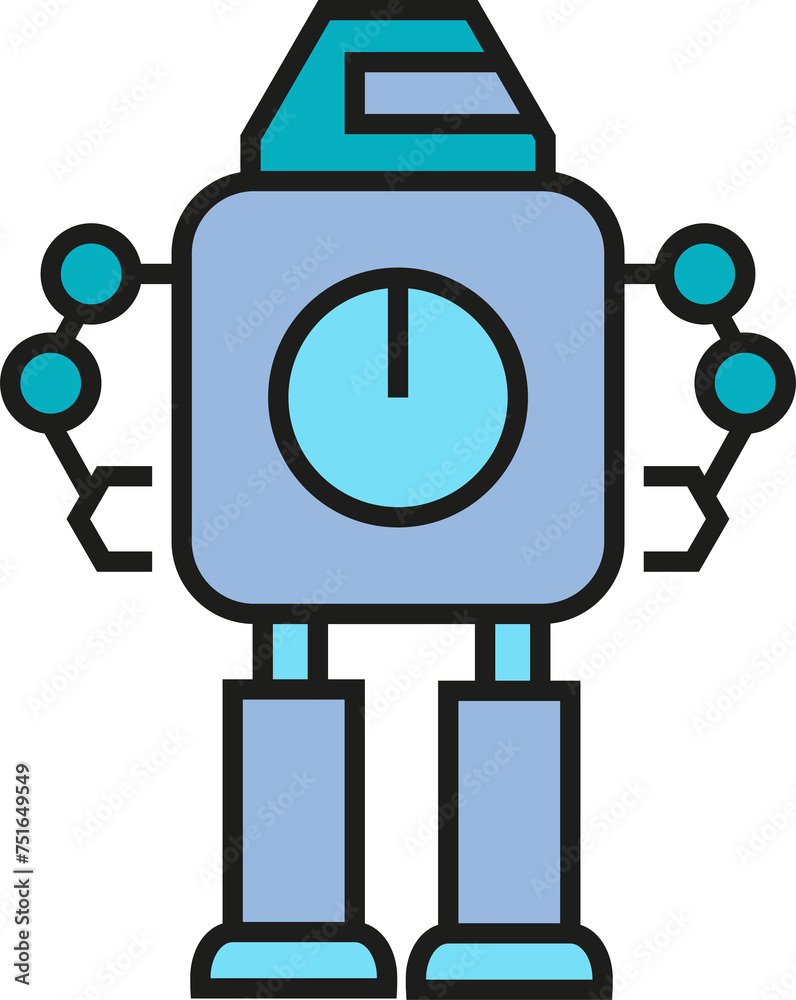 Cartoon Robot Icon Cartoon Robot Icon