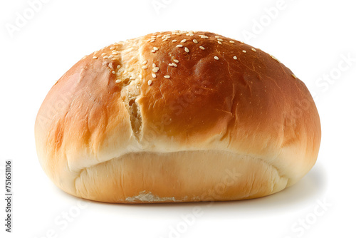 Close-up View of a Freshly Baked Sesame Seed Burger Bun