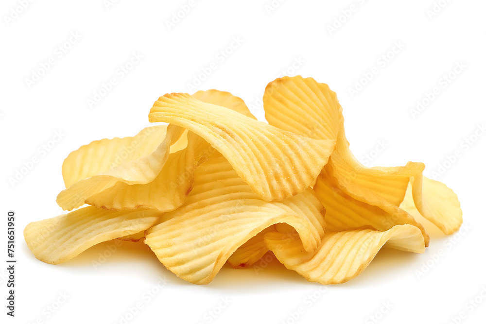 Crisp and Golden: A Close-Up Look at Delicious Potato Chips Crisp and Golden: A Close-Up Look at Delicious Potato Chips