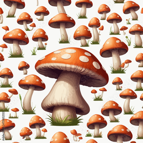 Mushroom Icon Cartoon Very Cool Design