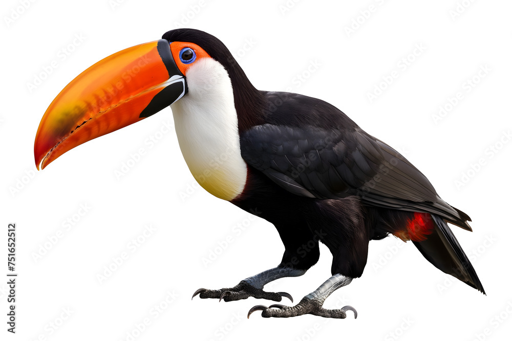 Obraz premium Close-up Portrait of a Toco Toucan in Vibrant Colors