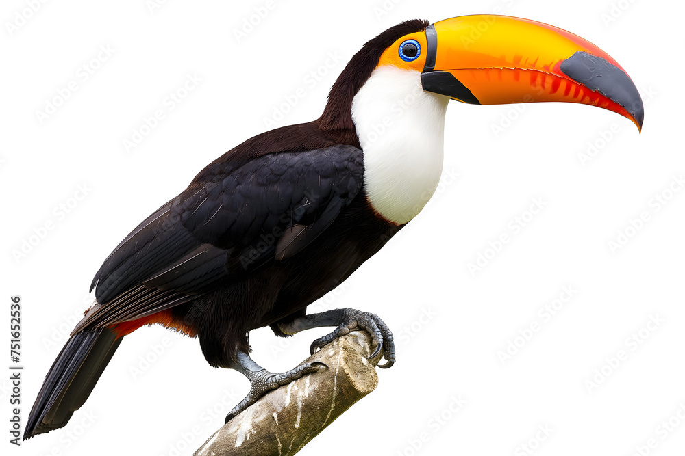 Naklejka premium Close-up Portrait of a Toco Toucan in Vibrant Colors
