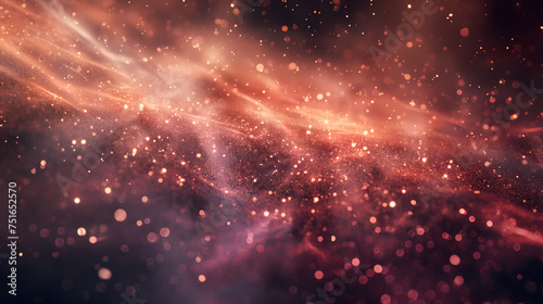 Cosmic Dust and Light Particles Abstract Background