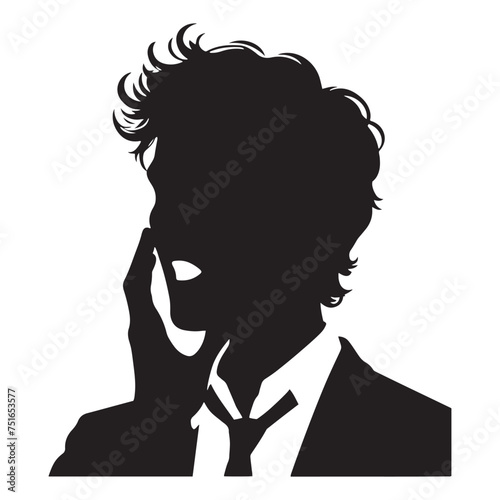 Silhouette of Surprised Person: A Look of Pure Wonder - Illustration of Surprised Expression - Vector of Surprised Expression
