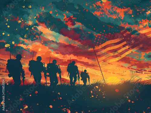 Engaging Visuals: Memorial Day Illustrations for Websites & Marketing
