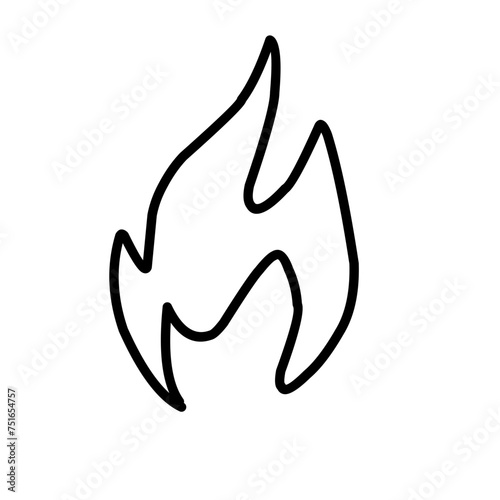 Hand Drawn Fire Outline