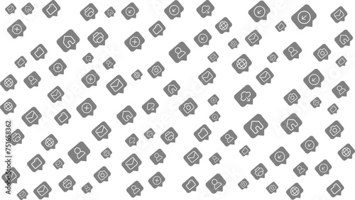 Smart Home Seamless Pattern Design. Smart House Related Seamless Pattern and Background with Line Icons Vector illustration
