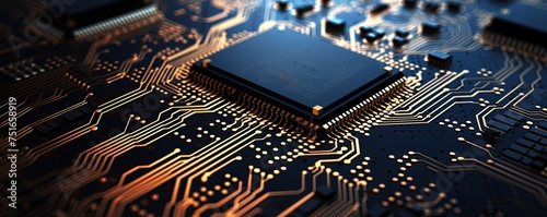 computer circuit board micro chip photo