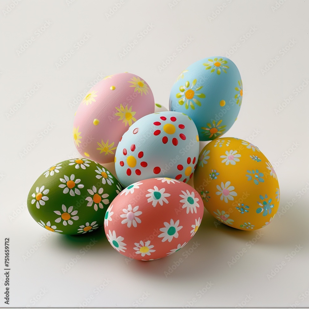 Collection of easter eggs Collection of easter eggs