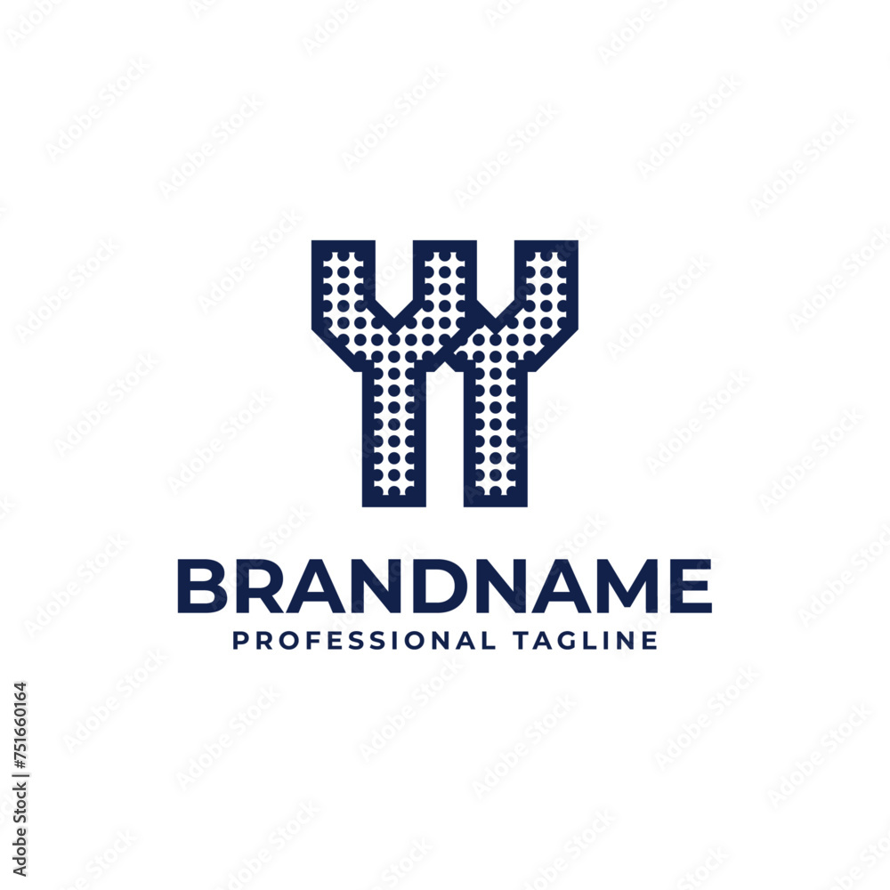 Letters YY Dot Monogram Logo, Suitable for business with YY initials