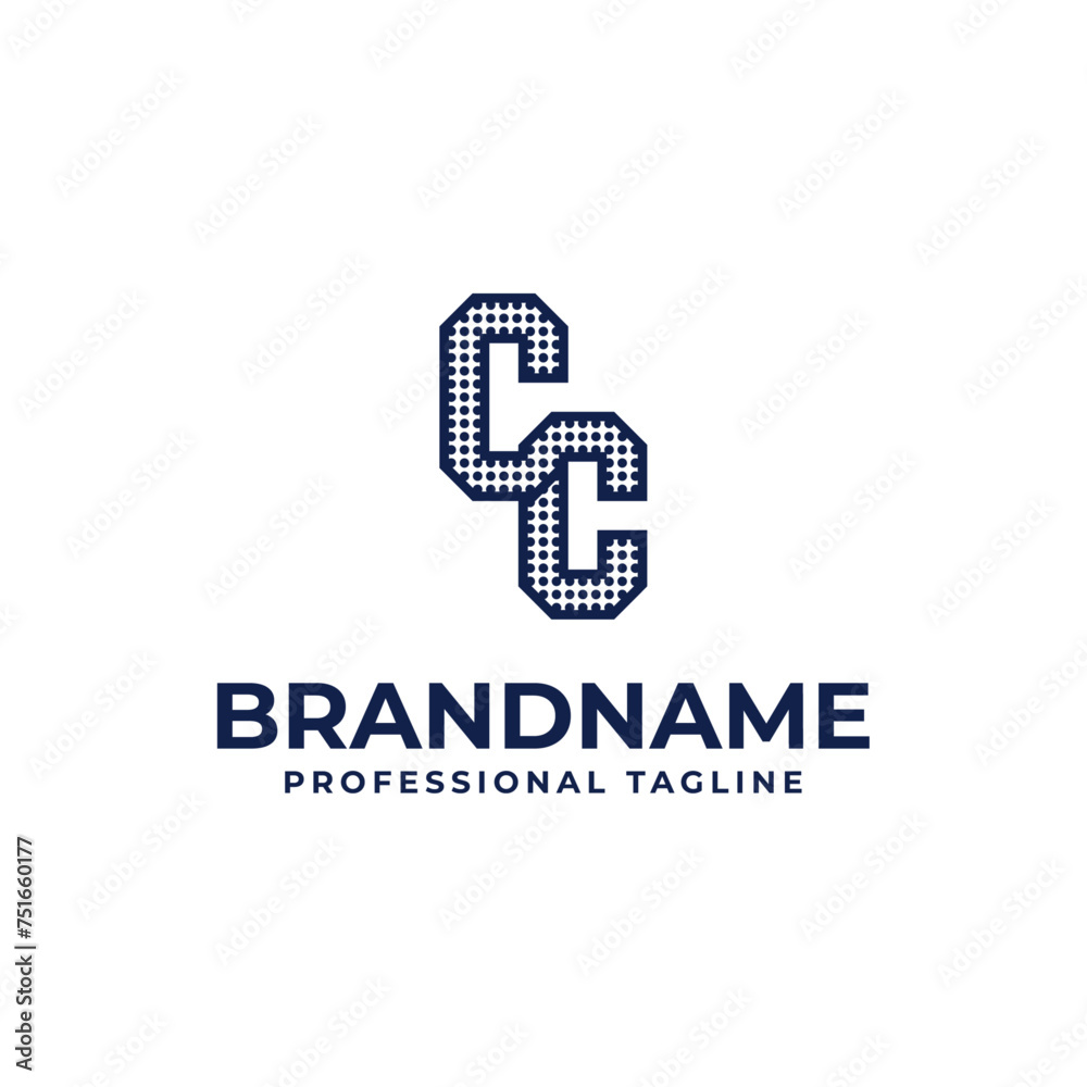 Letters CC Dot Monogram Logo, Suitable for business with CC initials Letters CC Dot Monogram Logo, Suitable for business with CC initials