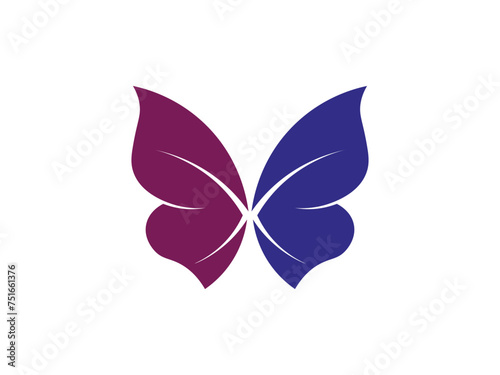 Vector butterfly abstract logo colorful