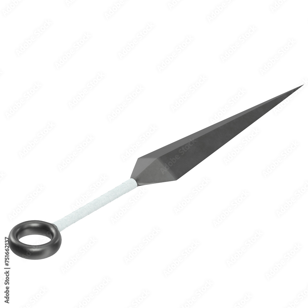 3D rendering illustration of a Japanese Kunai