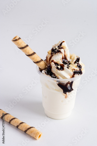 Food photo: Ice cream products on a white background for catalog