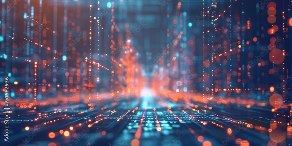 Obraz premium Digital transformation conceptual for next generation technology era