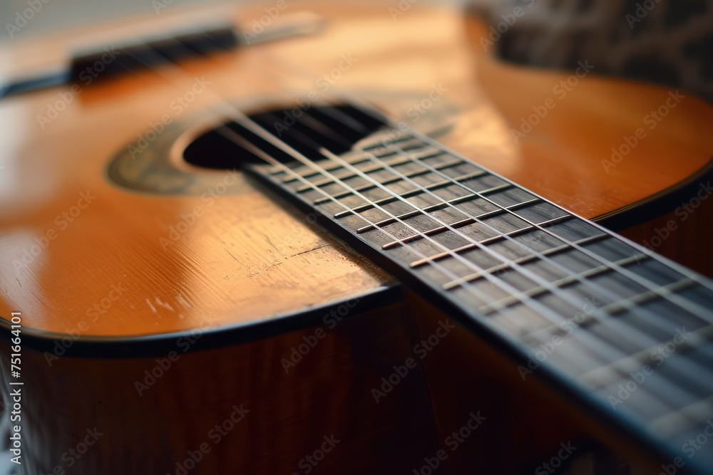 guitar with a string and a music guitar with a string and a music