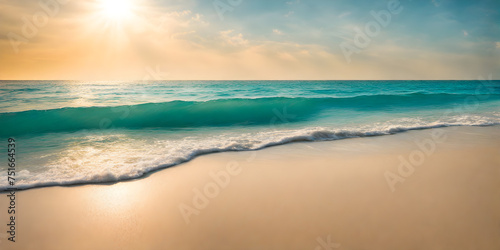 Tranquil Azure Ocean Beach Scene © karandaev