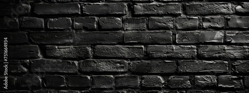 Black Brick Wall Background Texture. Dark wall for design