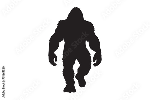 Bigfoot, Yeti, Silhouette, Wild Monster, Sasquatch, Stencil, Cut File, Printable