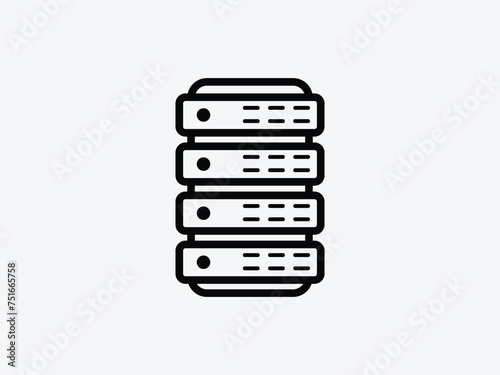 Computer Data Server vector Icon